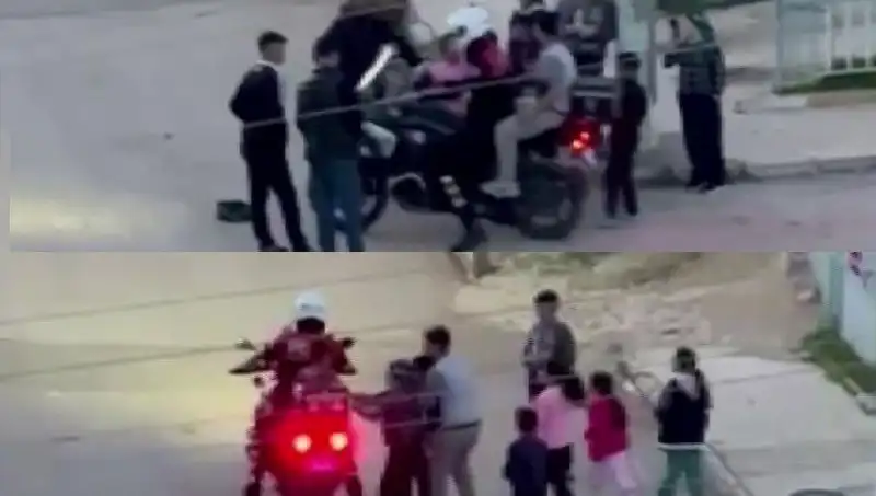 Polis Memurundan Çocuklara Motora Binen Mutluluk Dolu Anlar