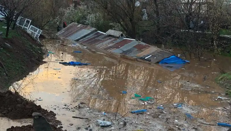 Bingöl'de Sağanak Yağış Hayatı Olumsuz Etkiledi: Ahırlar Sular Altında Kaldı