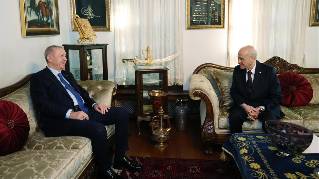 Cumhurbaşkanı Erdoğan'dan MHP lideri Bahçeli ile görüşme