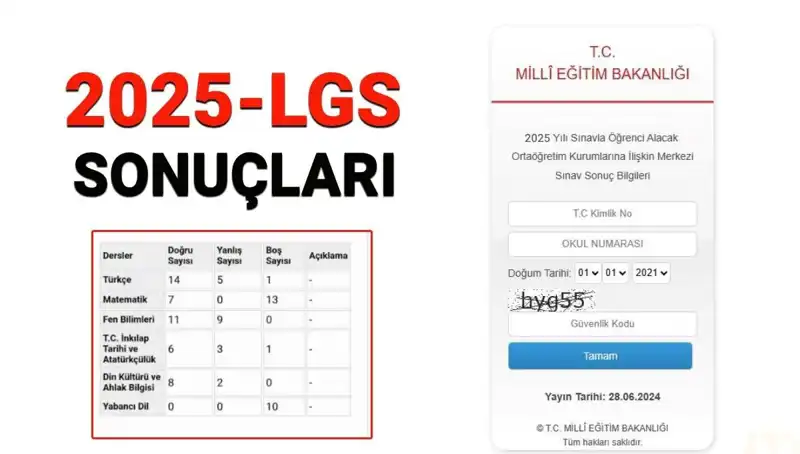 2025 LGS Sınav Sonuçları Ne Zaman Açıklanıyor? Hemen Öğrenin!