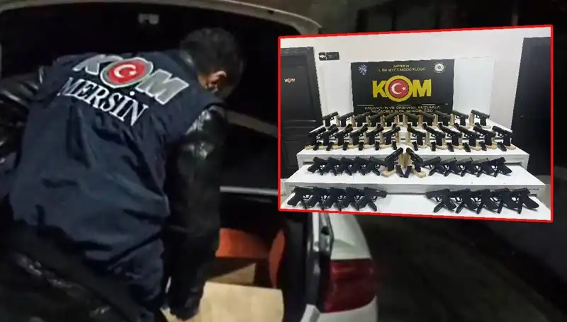 Mersin'de Gizli Silah Deposu Ortaya Çıktı: Otomobil Saklama Yöntemi Şaşırttı