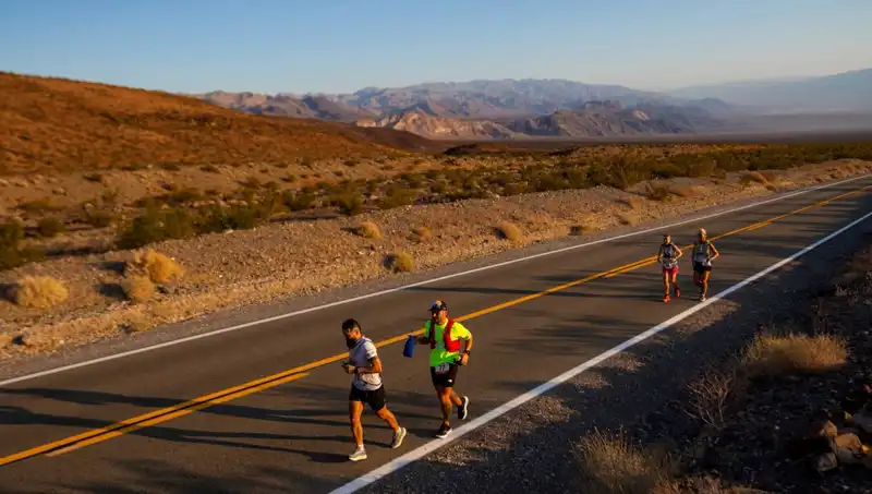 Ölüm Vadisi'nde Dünyanın En Zor Maratonunu Koşarak Rekor Kıran Koşucu
